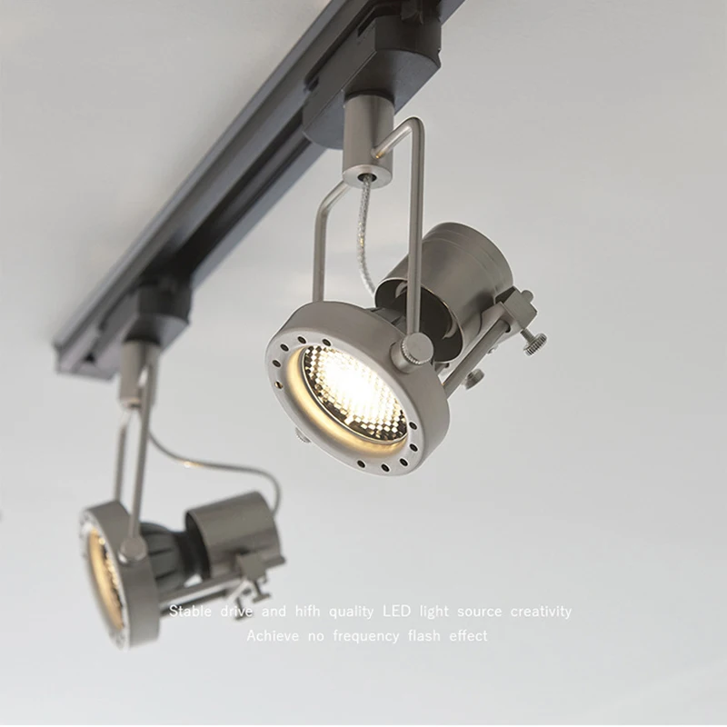 

Retro Adjustable LED Track Spotlight Surface Mounted Anti-Glare Ceiling Lamp Bedroom Living Room Shop Rail Light Downlight