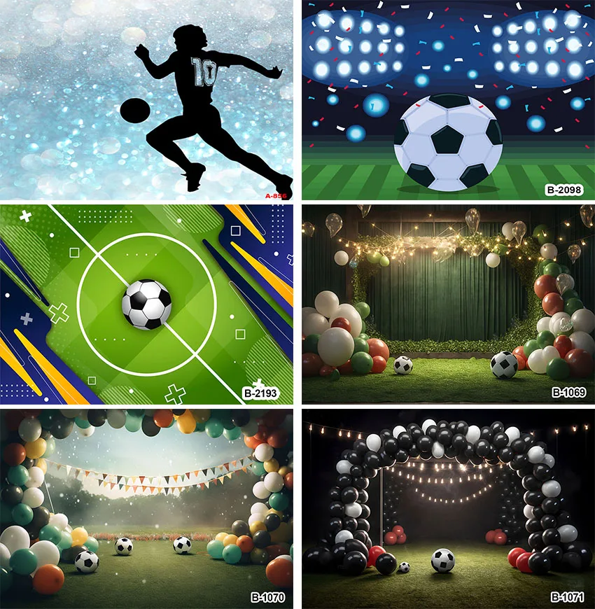 Boy Birthday Background for Photography Football Soccer Field Sports Poster Baby Shower Backdrop Photo Studio Photophon