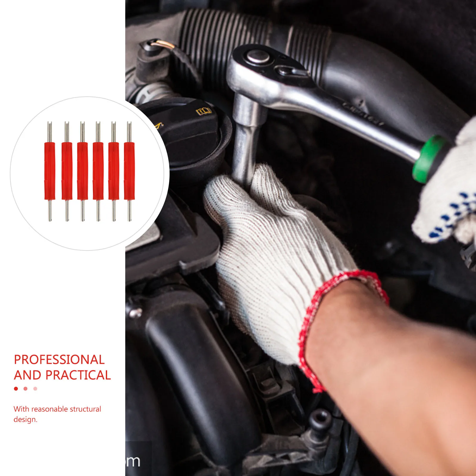 

Valve Core Driver Remover Dual Head Puller for Car Motorcycle Bicycle Tire Repair Tools Steel Plastic Material Efficient