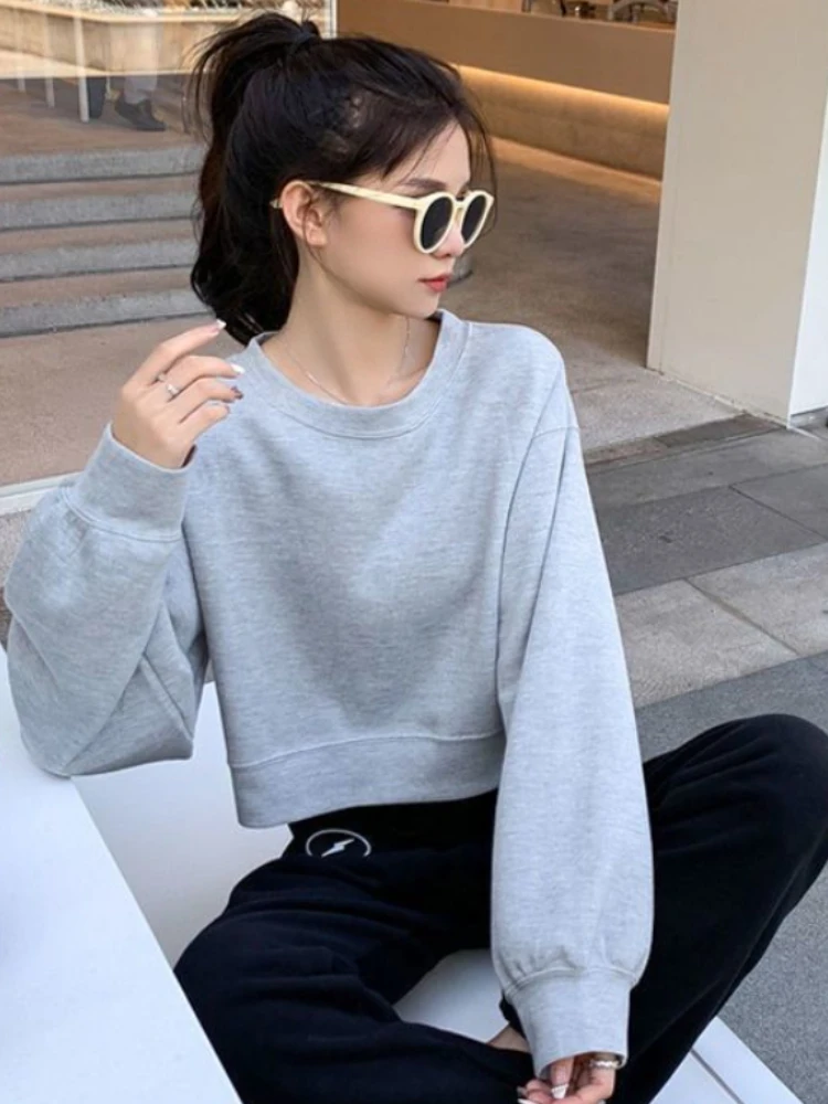 Sweatshirts Women Simple All-match Streetwear Ins College Spring Korean Style Ulzzang Casual Loose O-neck Various Colors Classic