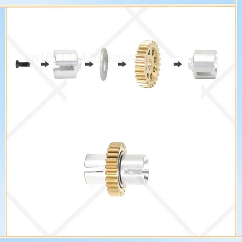 -A16I علبة التروس المعدنية التفاضلية فرق الجمعية استبدال أجزاء صالح ل LDRC AE86 1/18 RC ترقية أجزاء السيارة الملحقات