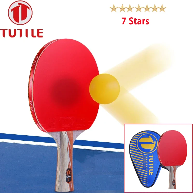 

ITTF Approved Professional Level Table Tennis Racket 7 Stars 7Ply Ayus+Carbon Fiber Ping Pong Paddle High-density Sponge Rubber
