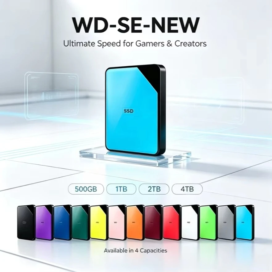 [Brand+] Original SE Purple / Blue / Gray Portable External Hard Drive High Speed Storage Disk for Mac Windows Laptop Desktop PC