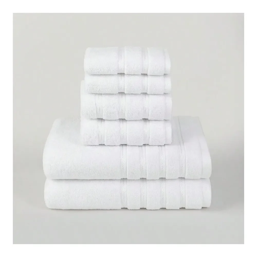 

Роскошный набор из 6 полотенец: 2 больших полотенца, 2 полотенца для рук, 2 мочалки, 100% хлопковые полотенца для ванной комнаты, домашнего декора, летнего отдыха.