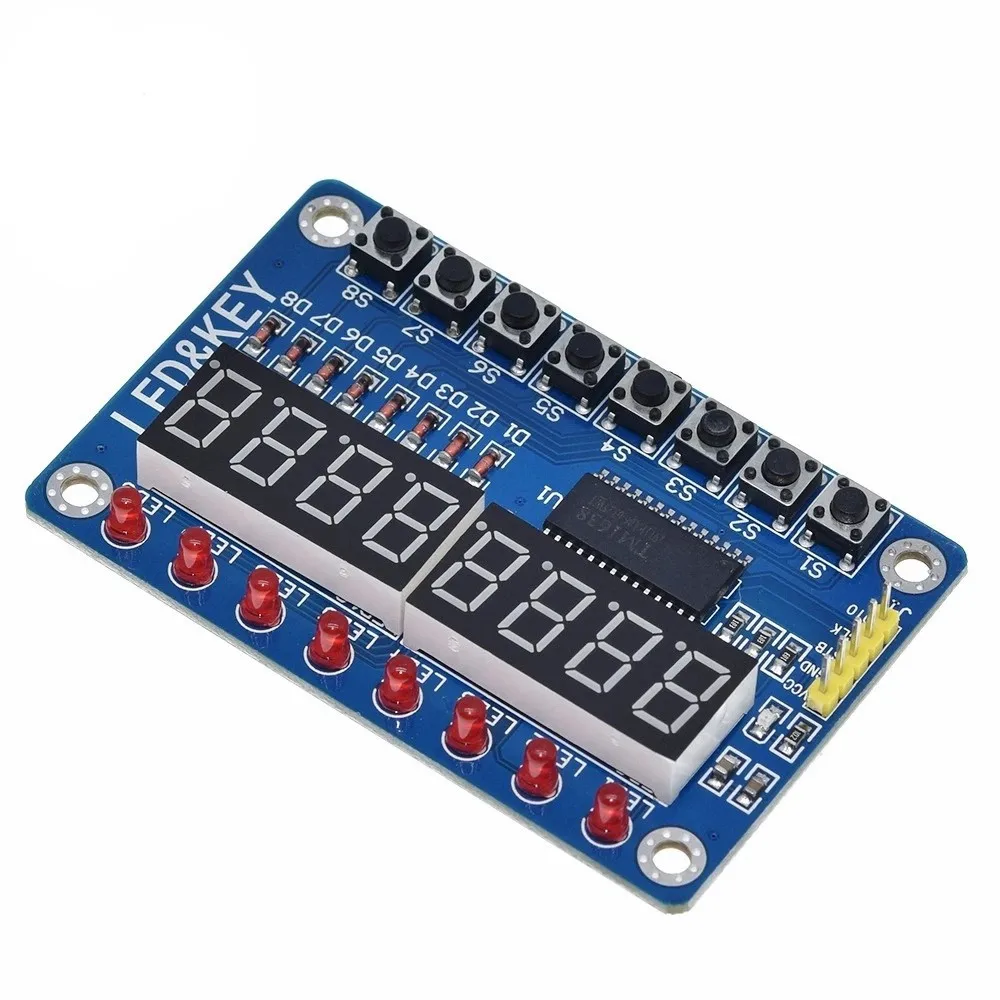 Módulo de exibição LED nixie chave TM1638 (chave nixie de 8 bits \ LED \ chave)