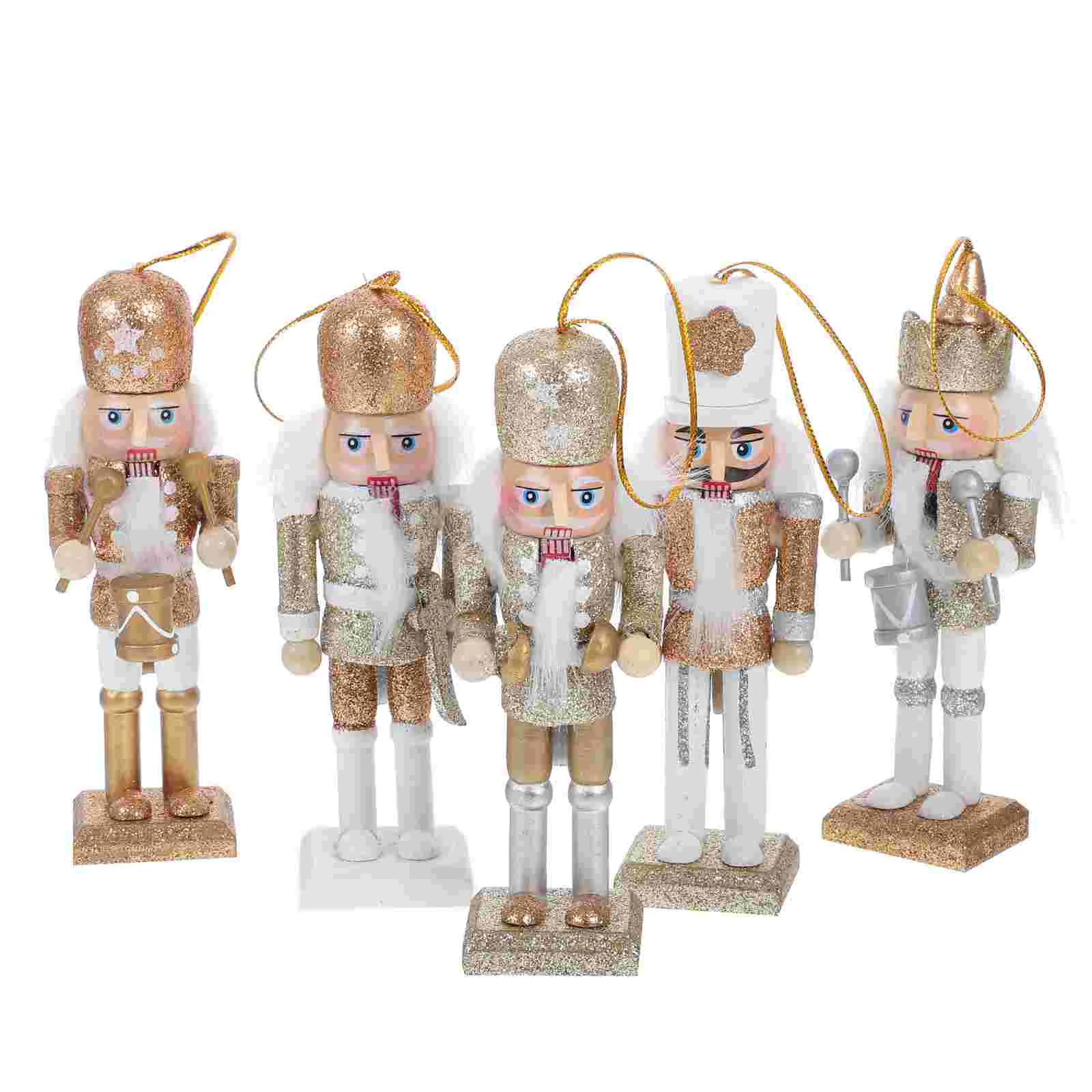 

Christmas Nutcrackers Tree Pendant Creative Wooden Ornament Hanging Decoration Mini