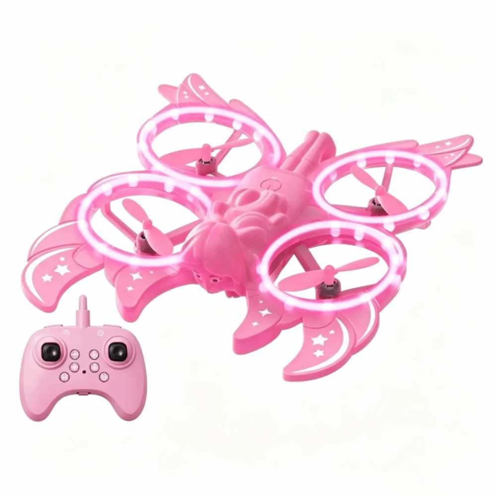 Glitter Butterfly Remote Control Aircraft Flash Lighting Gravity Sensing RC Quadcopter 3D Flip Intelligent Hover Quadcopter