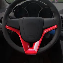 ABS Chrome Car Interior Steering Wheel Sequins Trim For Chevrolet Cruze Sedan Hatchback 2009 2010 2011 2012 2013 2014