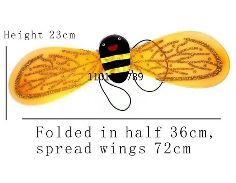 4 قطعة النحل الأصفر تأثيري حلي هالوين الفتيات النحل هوائي عقال هيرباند أجنحة عصا سحرية فستان مضحك الجنية الدعائم مجموعة #6