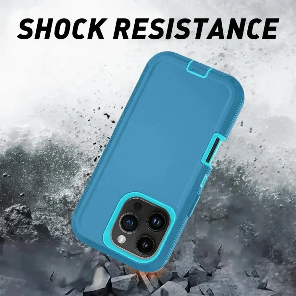 Rugged Ott Armor Shockproof Defender Phone Case for Iphone 17 16 15 14 13 12 11 Pro Max 16E Hard Drop Proof Back Cover Funda - náhled 4