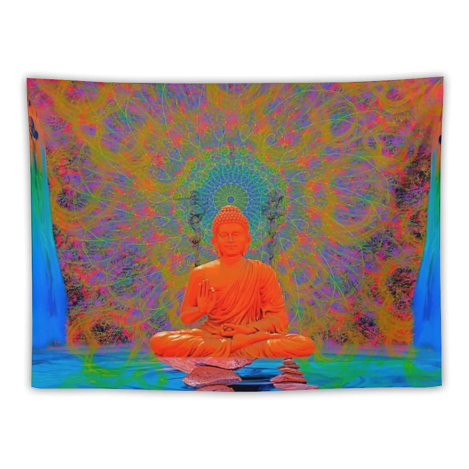 Cool Water Zen (Ultraviolet) Tapestry Tapete For The Wall Room Decoration Accessories Custom Tapestry