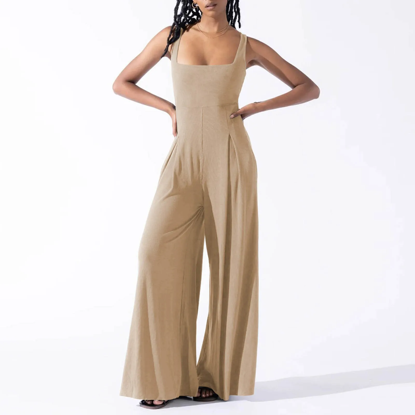 Nieuwe Jumpsuit Wijde Pijpen Broek Rechte Taille Rugloze Zwarte Broek Jumpsuits Voor Dames Jumpsuit Zomer Jumpsuit