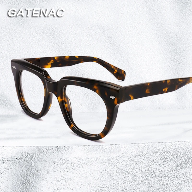 

Vintage Acetate Optical Glasses Frame Men Square Transparent Myopia Prescription Eyeglasses Women 2022 New Luxury Brand Eyewear