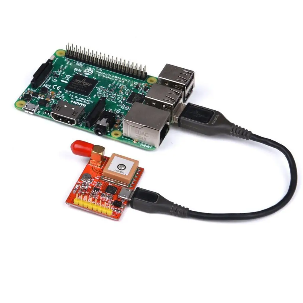 USB GPS PCB Board Accurate Positioning Module with Antenna for Raspberry Pi Data Logging