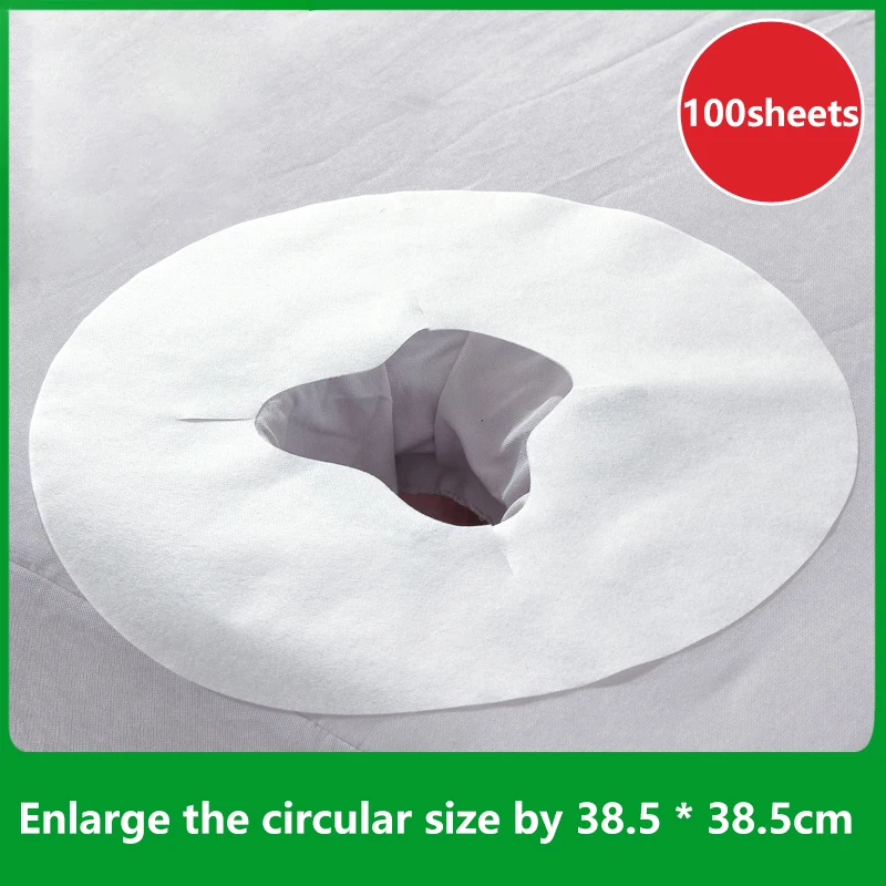 

100pcs Spa Salon Disposable Massage Face Rest Cushion Covers Cradle Sheets Headrest Pillow Paper Massage Face Cradle Table Cover