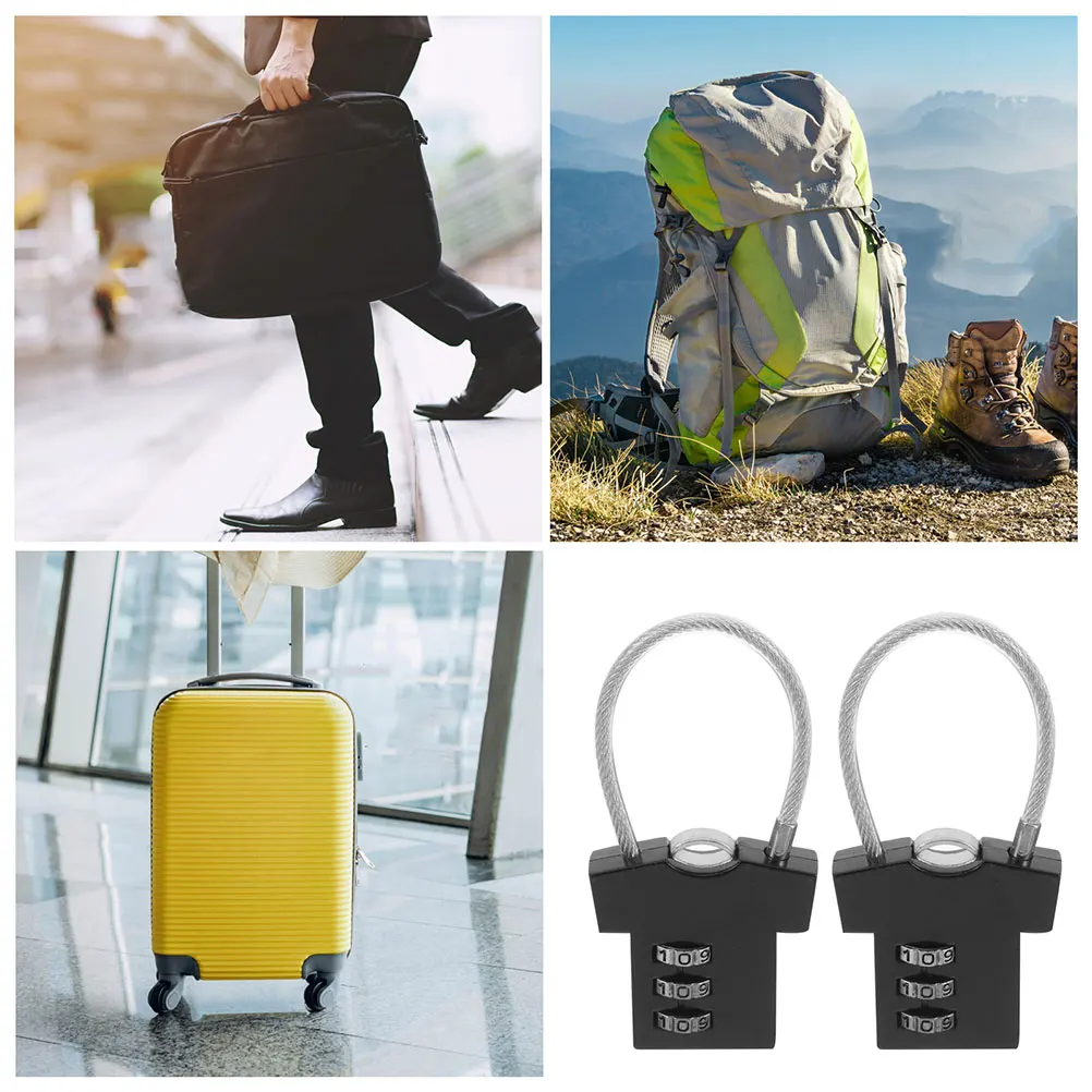 

2 Pcs Padlock with Password Required Combination for Gym Locker Zinc Alloy