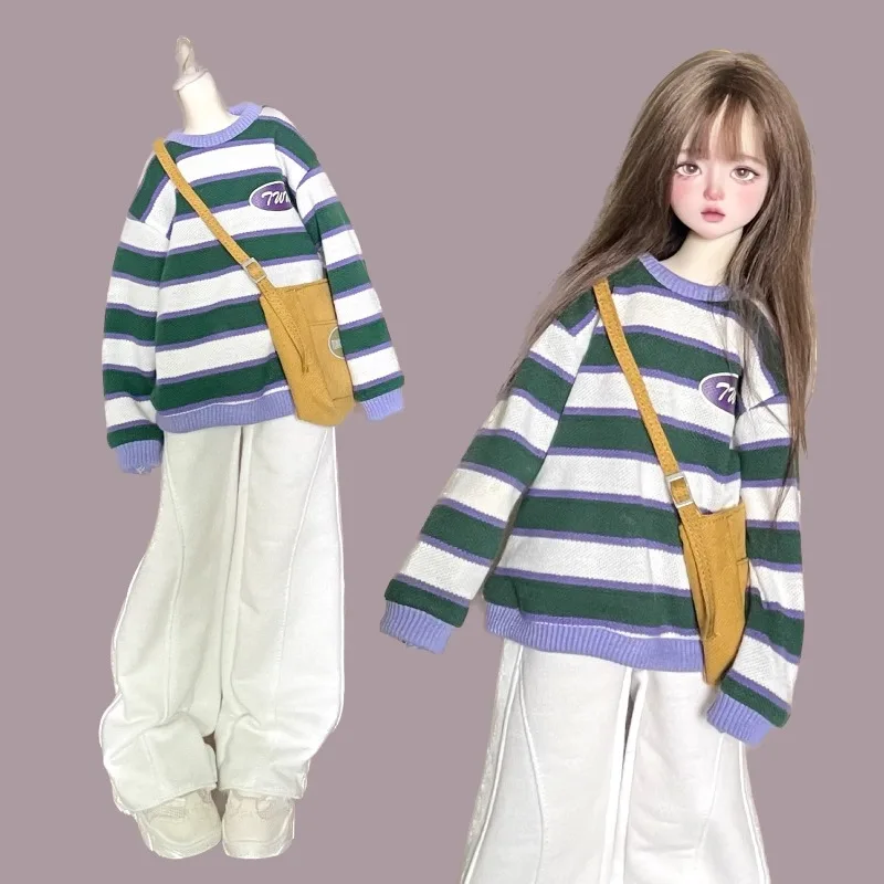 BJD  Sport Wide Leg Pants for Blyth OB24 1/6 1/4 1/3 Customized Doll Clothes Accessories CWB366