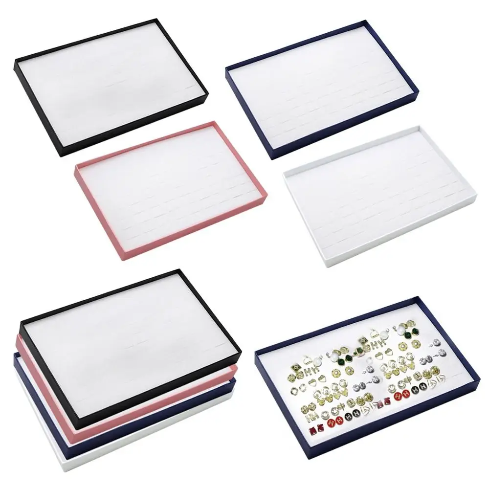 

Новая бумажная стойка для колец, серьги, прозрачная крышка, витрина для колец, 100-отверстий, браслет, футляр для хранения ювелирных изделий