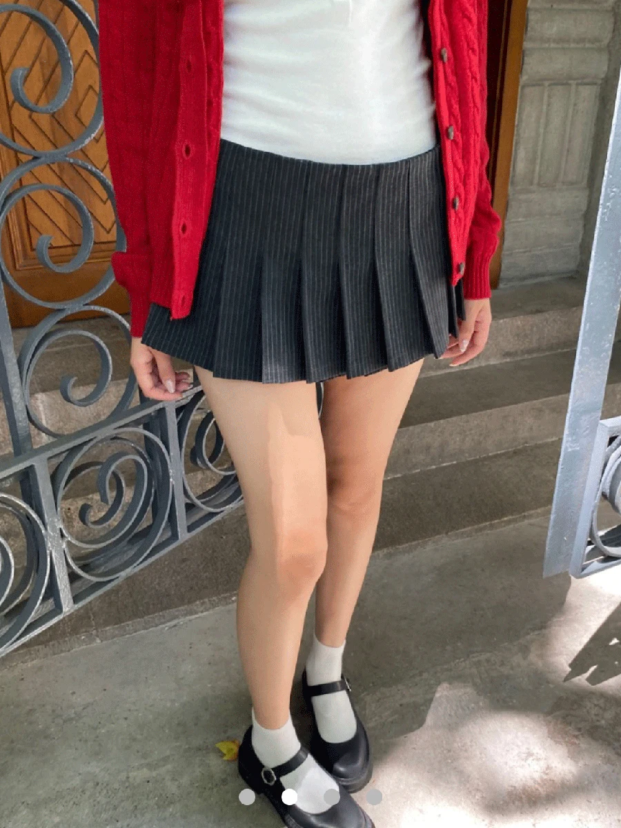 Gray Striped Mini Pleated Skirt Women Summer Buttons Low Waist A-line Short Falda Bottom Preppy Style Casual Sweet Cotton Skirts
