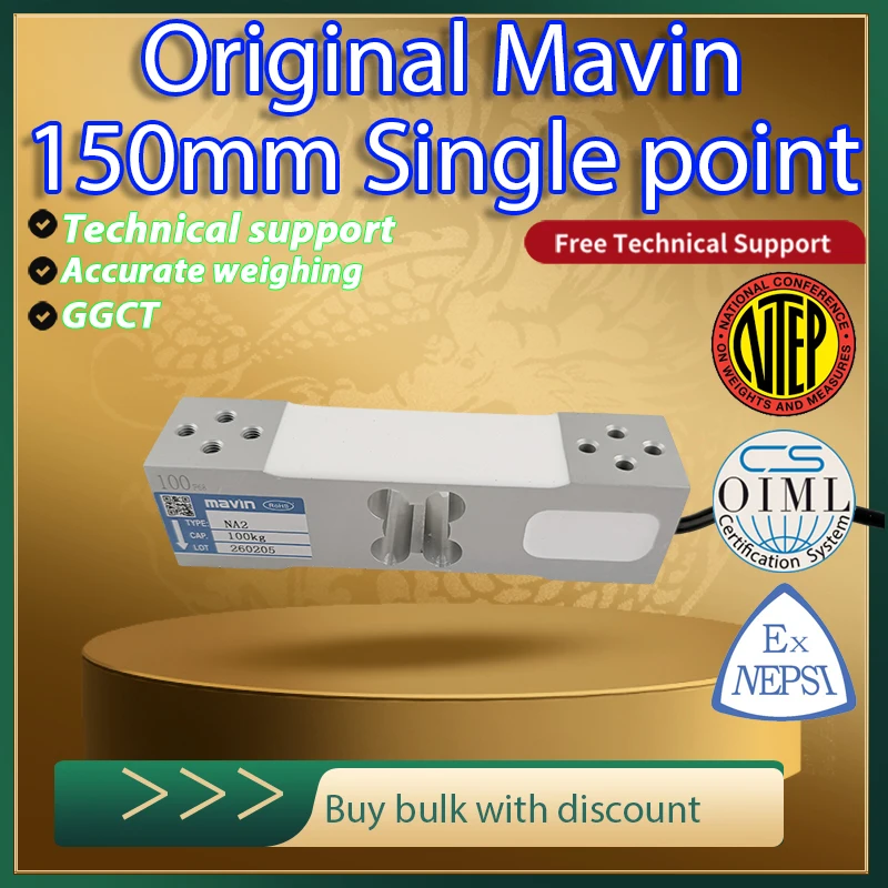 Original MAVIN ZZPH2 High Accuracy Weighing Sensor 2.0mV/V Aluminum Parallel Beam Load Cell for Electronic Bench Scale 60-500kg