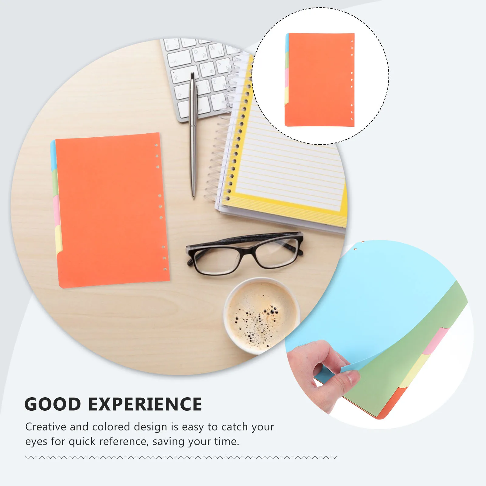 15 Stück Ordner-Trennblätter, hochwertige farbige Notizbuch-Tabs für Tagebücher, Berichte, Präsentationen, Registerklassifizierung, Seitenmarkierungen