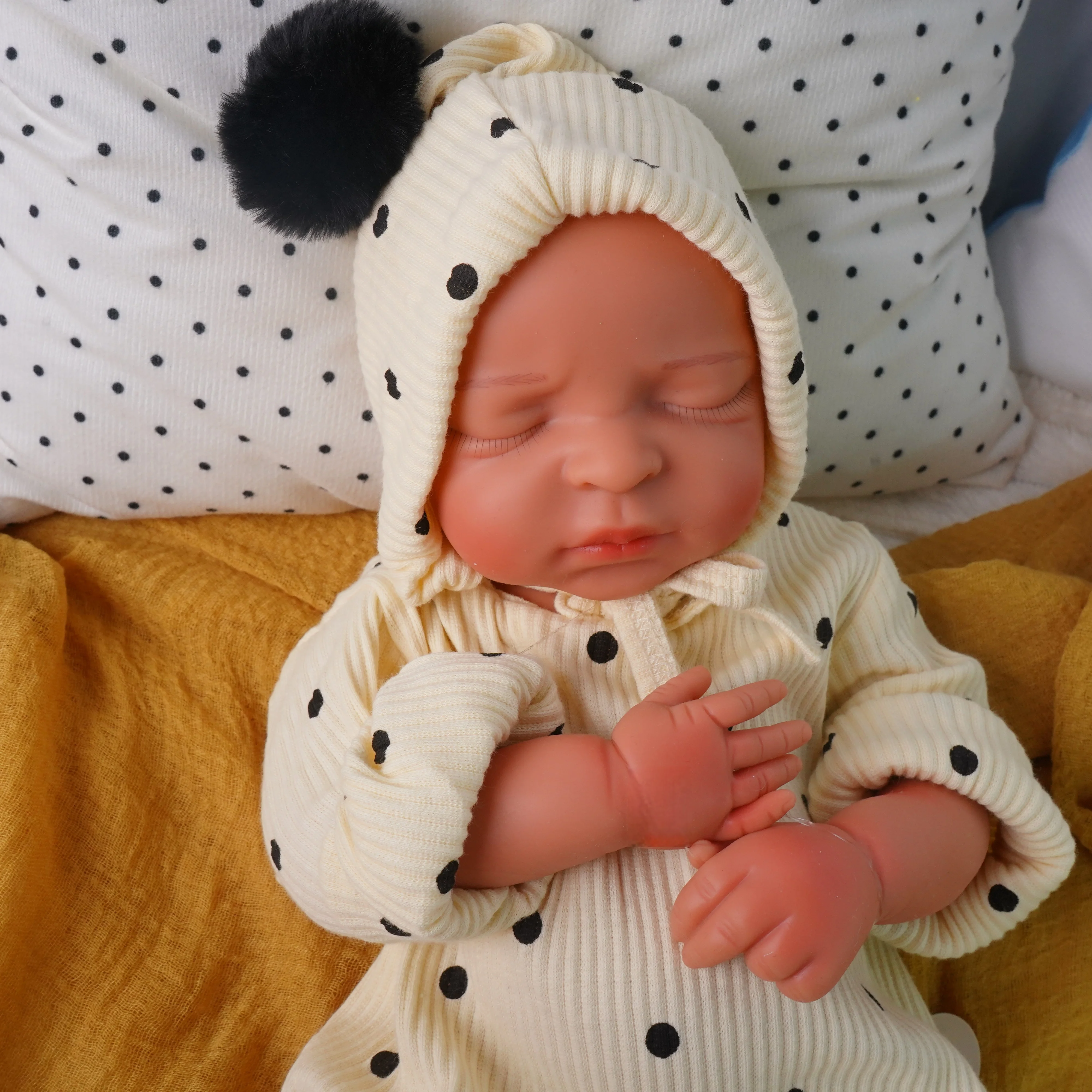 

18.9Inch Artisan-Crafted Pure silicone Reborn Baby 3.15KG Girl Flexible Washable Lifelike Details For Doll Lovers Gifts Kids Toy