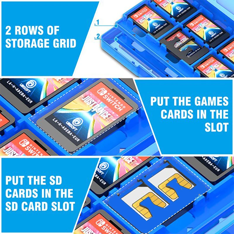 24 В 1 переключатель картриджа чехол переключатель игровой держатель карт ударопрочный жесткий корпус для Nintendo Switch Lite OLED Защитный Контейнер ...