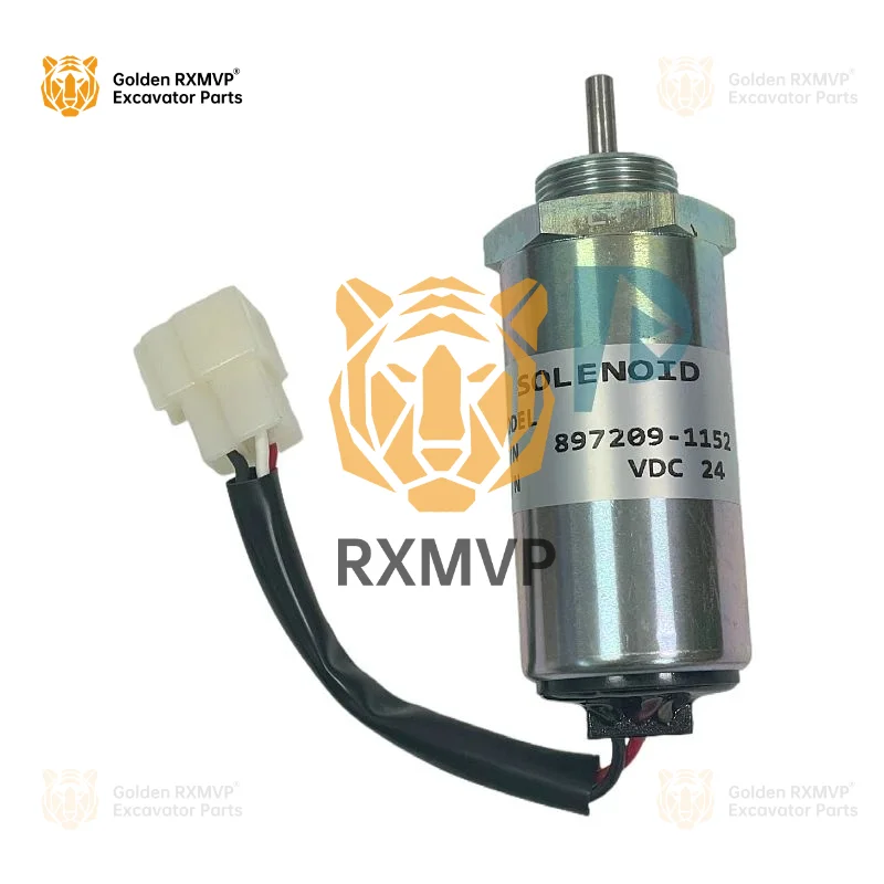 

For 24V Shut Off Fuel Stop Solenoid Valve 897209-1152 for Hitachi MV2-40 EX55 EX4U Excavator