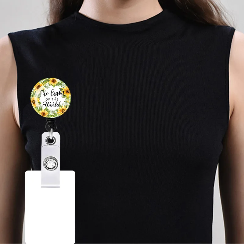 Cita inspiradora, carrete retráctil para insignia, soporte de identificación con pinza de cocodrilo para enfermeras, fisioterapia, trabajadores de