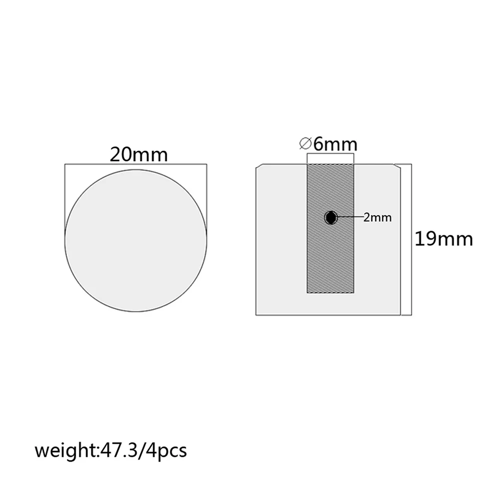 

4 Pcs Aluminum Alloy Electric Bass Guitar Volume Tone Control Knobs Flat Knobs Guitar Parts Accessories GD139A (Silver)