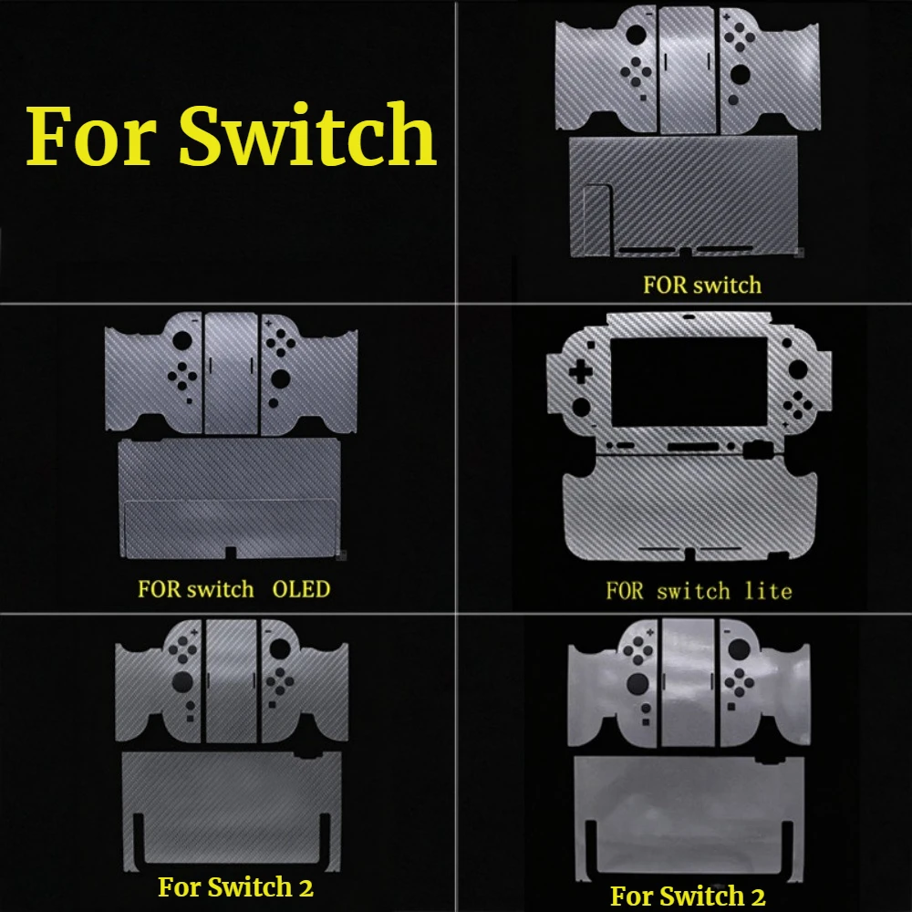 1PC Anti Scratch Carbon Fiber Full Body Skin Sticker Protective Film for Switch/2/Oled/Lite