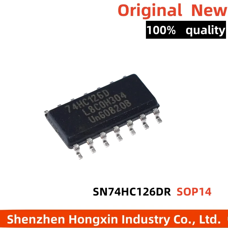 

10pcs new 74HC126 74HC126D SN74HC126DR SOP14 Three state output four bus buffer gate logic chip
