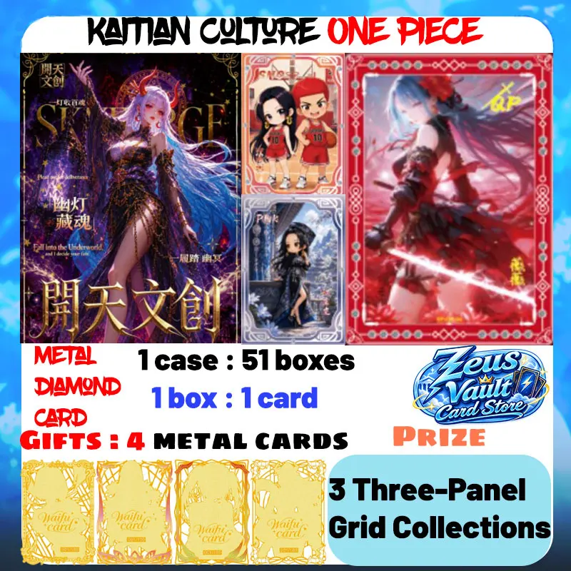 Wholesale 2026 Newest KaiTian Culture One Piece Metal Diamond Card Collection Cards Nami Boa TCG Tendy Party Toys Birthday Gifts