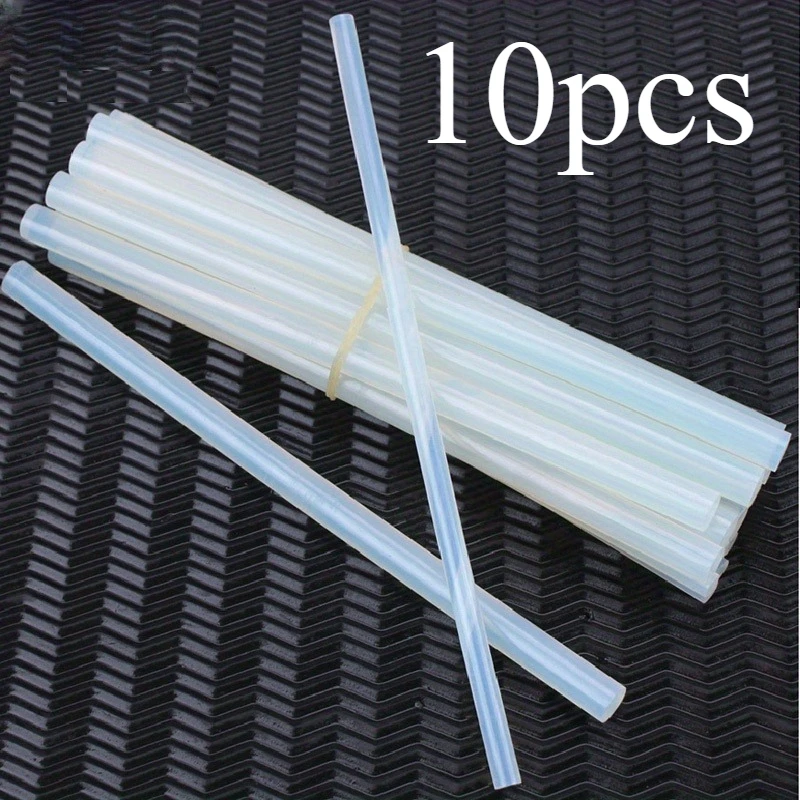 10pcs Transparent high adhesion strength hot melt glue stick Environmental transparent hot sol strip 7mm hot melt glue gun rod