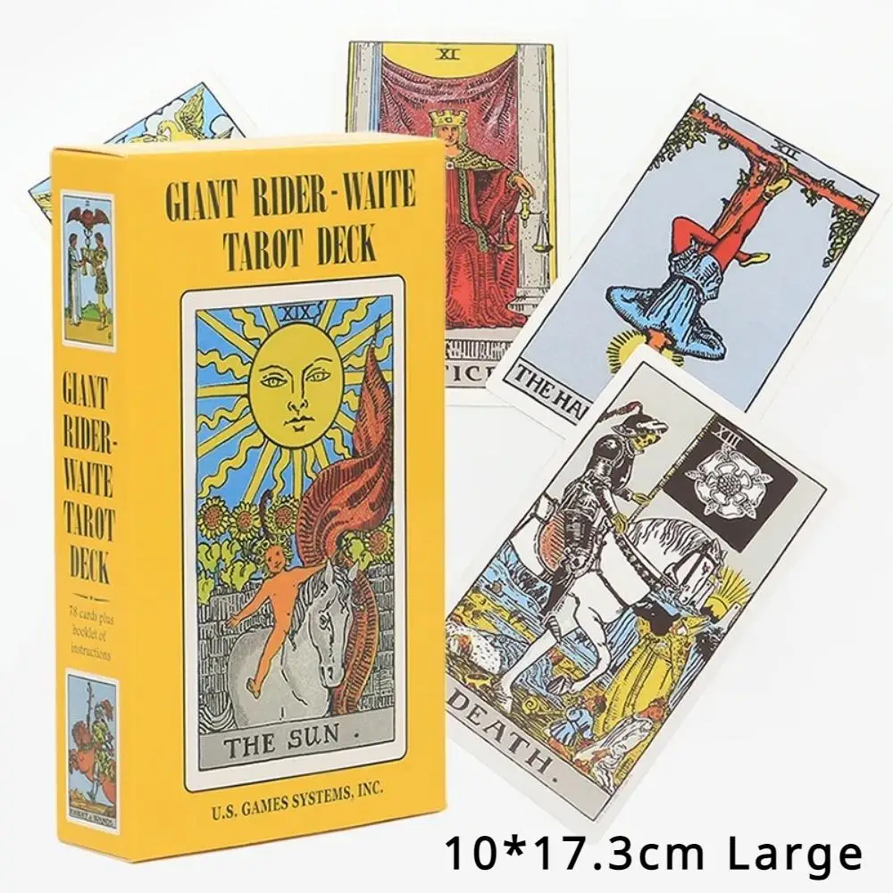 

10*17,3 см большая классическая колода Таро Райдера Уэйта 78 шт. карты с путеводителем для начинающих