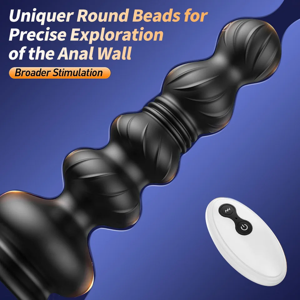 App+remote Control Vibrator Thrusting Anal Beads Prostate Massager Anal Butt Plug 10 Vibrate Thrust Male Sex Toys For Men Women - view 4