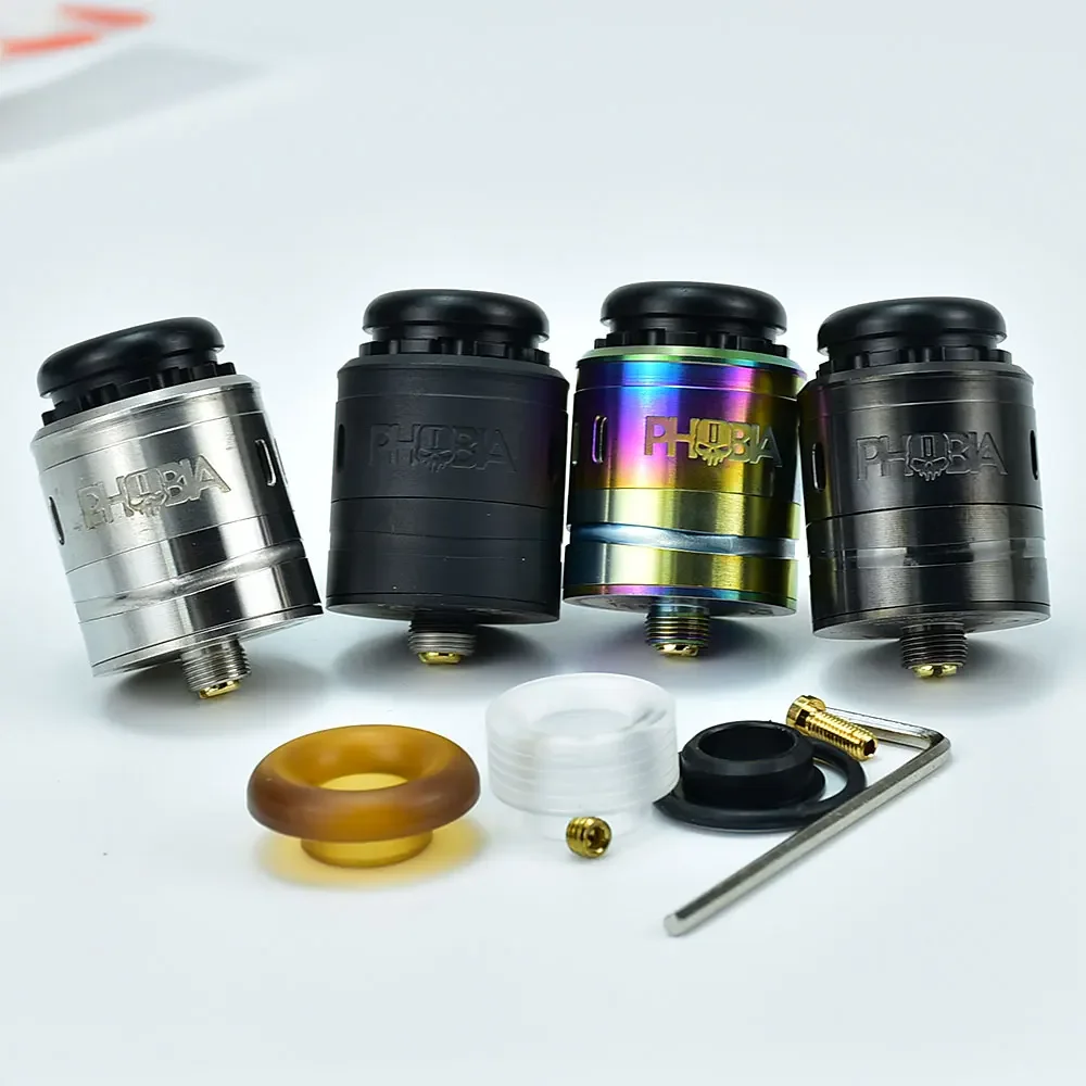 Phobia V2 RDA Rebuildable Dripping Atomizer 24mm Airflow Holes E Cigarette vape Atomizers tank vs Dead Rabbit V3 RDA