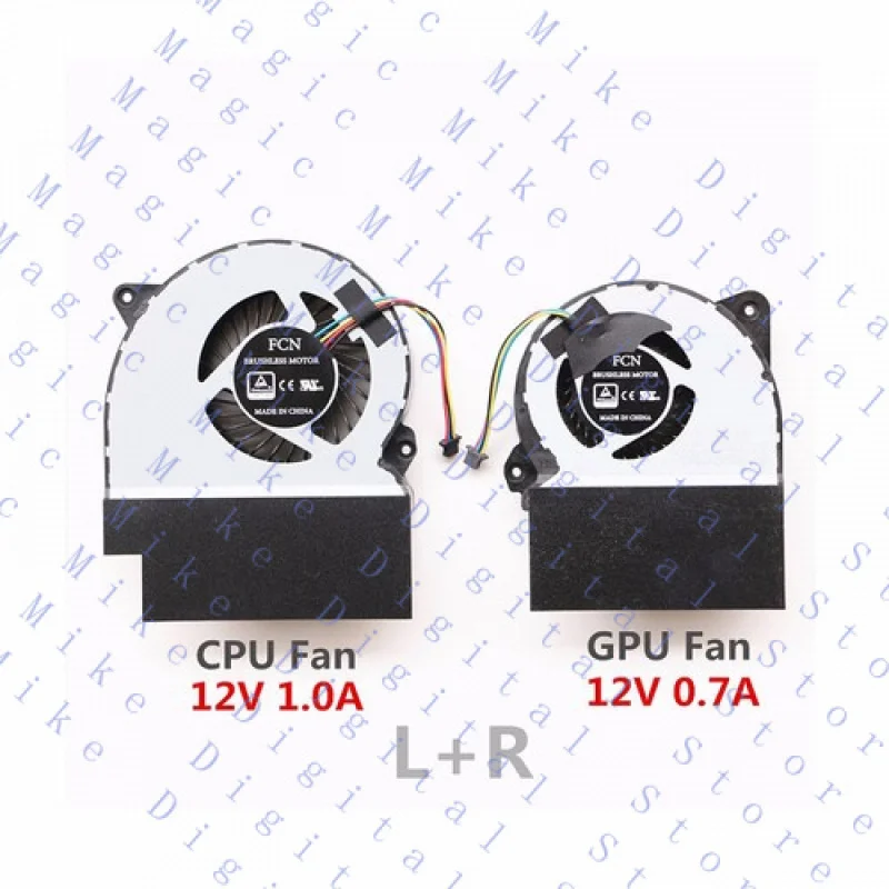 

UU для ASUS ROG Strix S7Z S7ZC GL702ZC Вентилятор процессора Вентилятор графического процессора 12 В 1,0 А