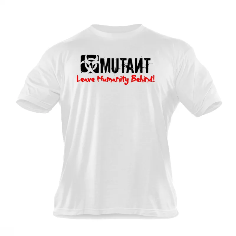 Muscle Fitness Brother T-shirt Mutant Warcraft Sports Running Print Casual Short Sleeve Summer Fitness Suit for men