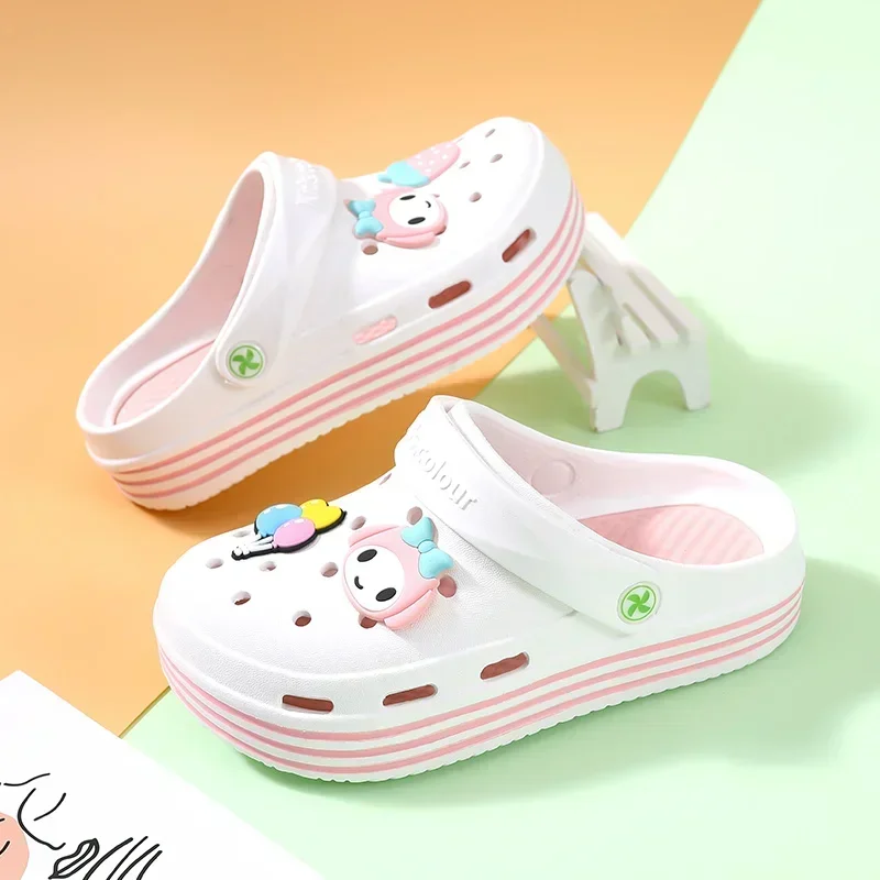 Summer Girls Clogs 2022 Children Kawai Sandals New Fashion Design EVA Beach Waterproof Water Shoes Kids Girls Platform Sandals