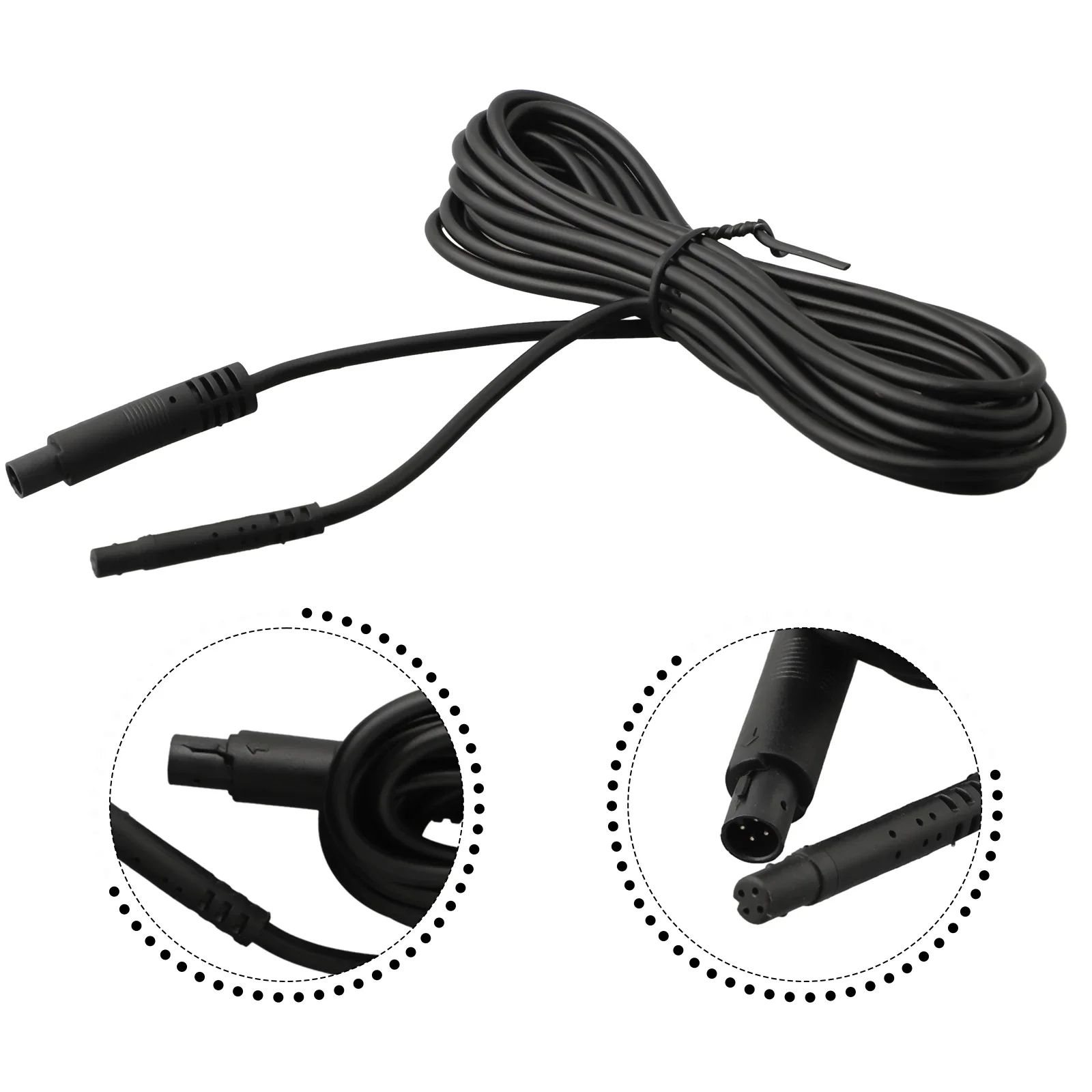 300CM 4pin 12V Car Black Extension Parking Camera Video Extension Wire Male To Female Car Recorder Camera Extension Cable