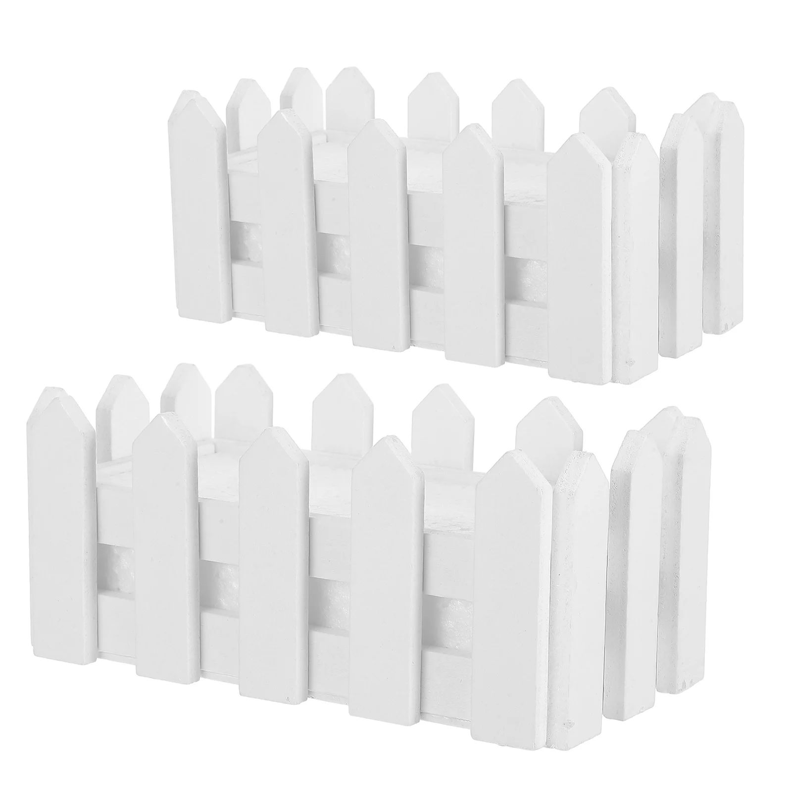 

2Pcs Wooden Fence Planter Rustic Flower Box Window Pot Balcony Garden Patio Decor Container for Artificial Flowers