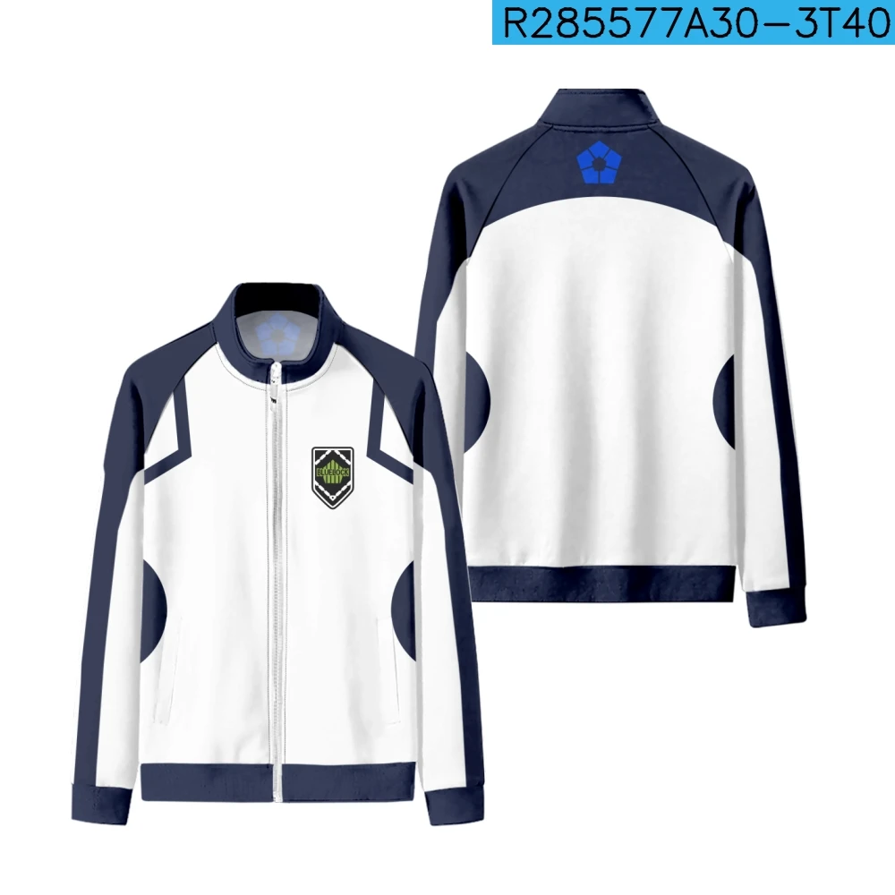 2025 حار الأزرق قفل أنيمي الأزرق السجن موضوع سترة الرجال والنساء أفضل ملابس الأطفال دور اللعب الأبيض Style-2 #2