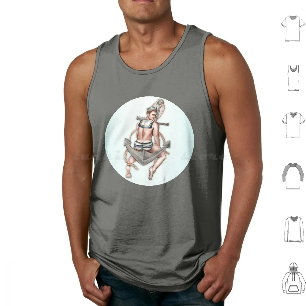Sailor Boy Tank Tops Vest Sleeveless Fleetweek Fleet Sailor Pinup Male Pinup Sexy Muscle Airforce Men In Uniform Wwii Soldier
