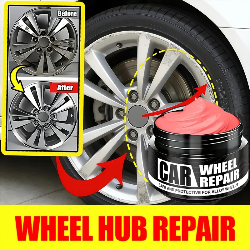 80g Carbonized Suitable for Rim Refurbishment & Polishing Care - Wheel Scratch Repair Paste, Instant Discoloration Remover, Auto