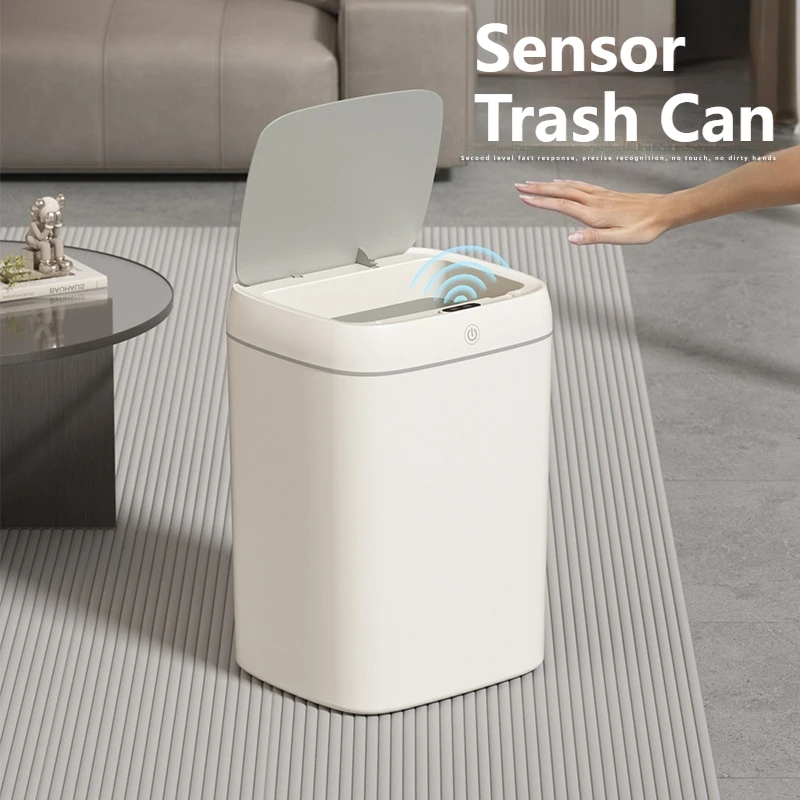 14L Smart Sensor Trash Can Non-contact Narrow Waste Bin  Bathroom Toilet Wastebasket Waterproof Kitchen Recycling Trash Bin