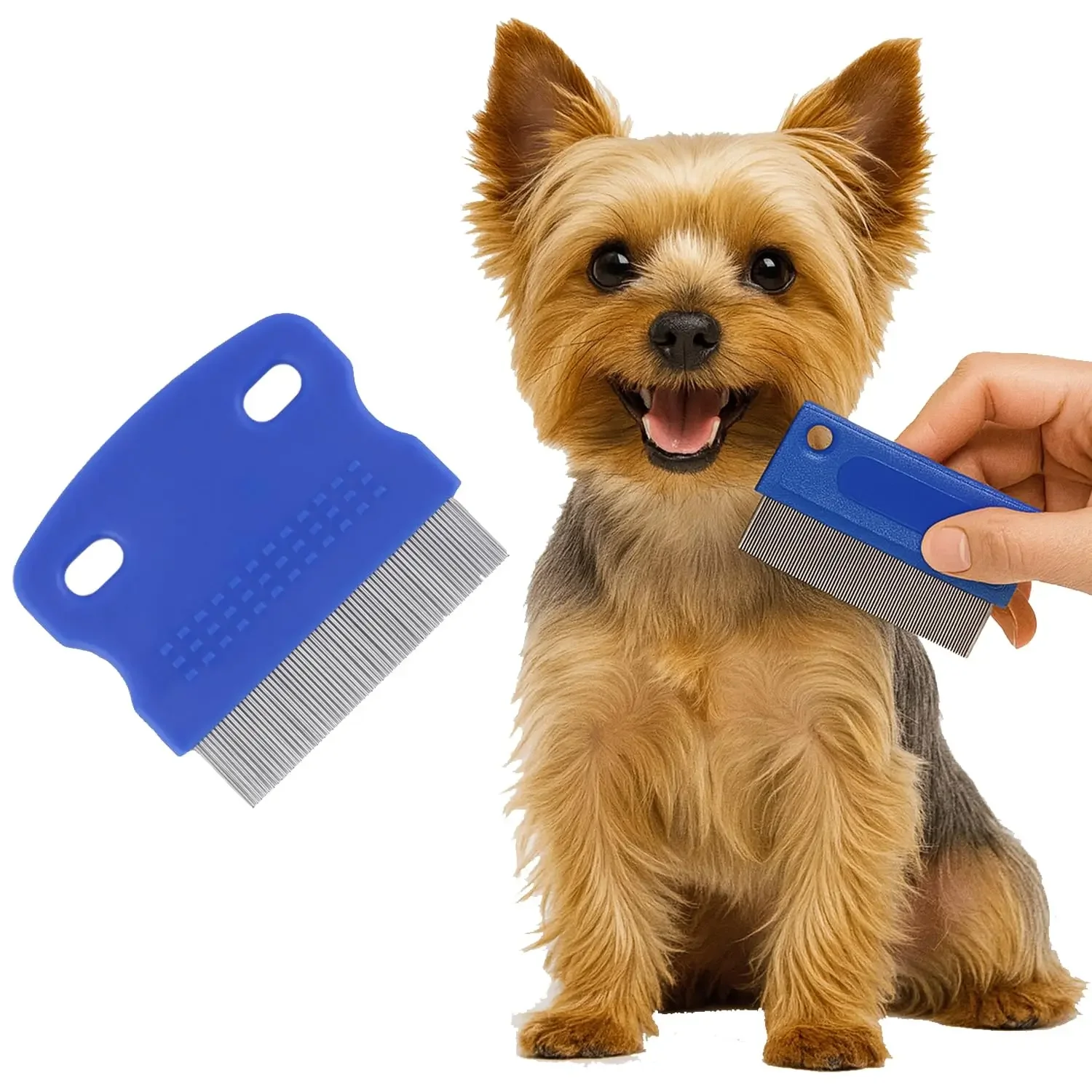 

Stainless Steel Pet Eye Grooming Comb Set for Dogs & Cats - Removes Tear Stains, Crust & Mucus - Gentle, Safe, Reusable