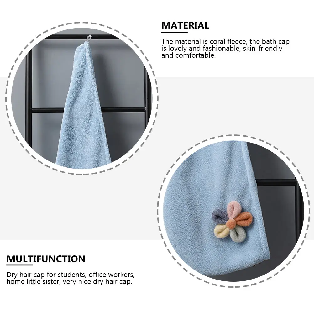 

Dry Hair Cap Shower Caps Coral Fleece Bath Hat Towel Quick-drying Lovely Fleece: 80% Polyester Fiber (polyester) Creative Miss