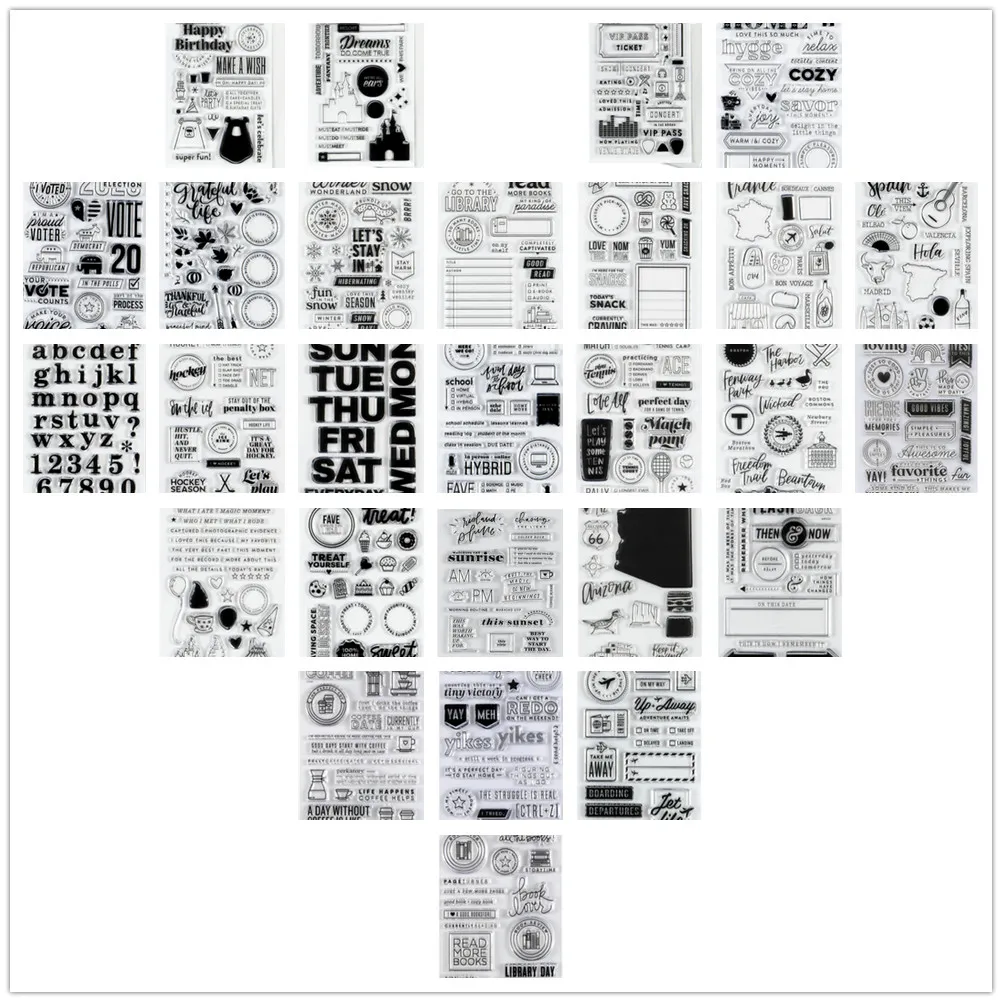 NEW English Clear Stamp /Seal For DIY Scrapbooking/photo Album Decorative Clear Stamp Sheets NC011