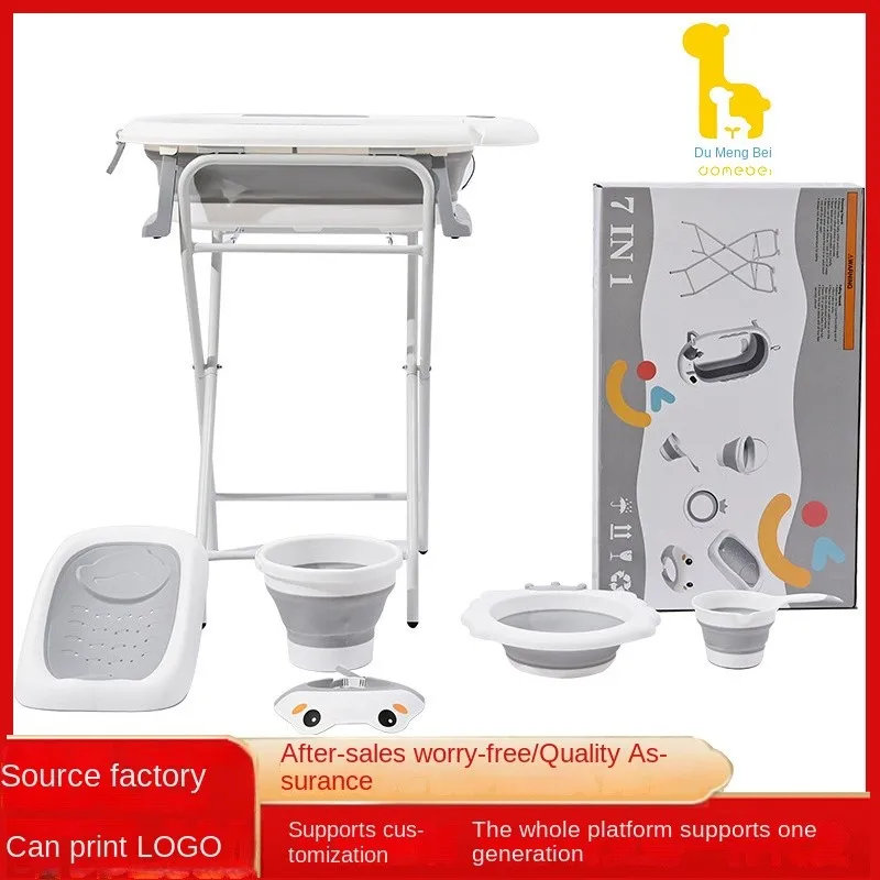 set-vasca-da-bagno-per-neonati-lazychild-con-supporto-regalo-per-baby-shower-stazione-di-cura-con-display-digitale-vasca-pieghevole-per-uso-domestico